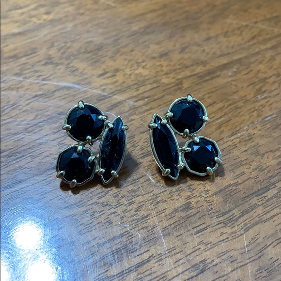 Kate Spade gold and black large stud earrings